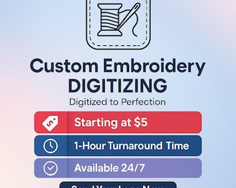 Digitaliseringsservice voor borduurmotieven | Logo converteren naar borduurbestand (PES, DST, EXP, Jef en meer)