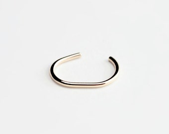 Essential - gold ear cuff - minimalist yellow gold ear cuff earring