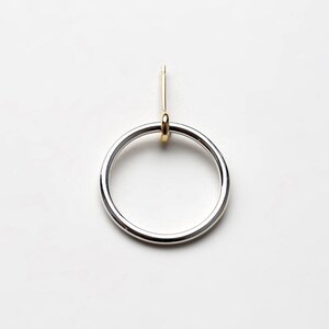 BOLD - Silver kinetic hoop - handmade sterling silver kinetic hoop earring