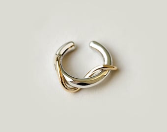 Vine Ear Cuff - gold and sterling silver ear cuff