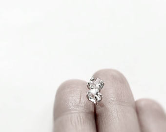 Xx - herkimer diamond earrings - natural herkimer diamond sterling silver stud earrings