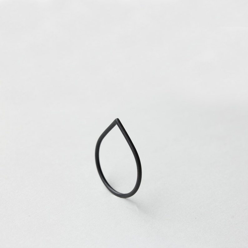 Thorn oxidized silver ring minimalist oxidized sterling silver pointy ring minimalist wedding band image 1