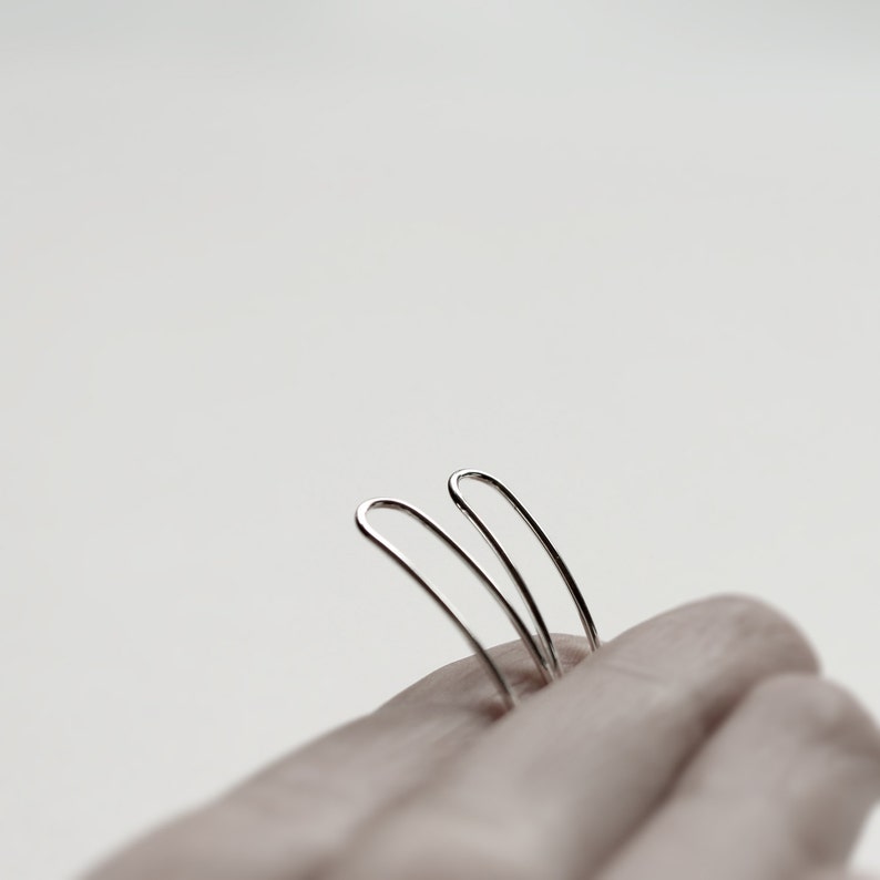 minimalist climber earrings