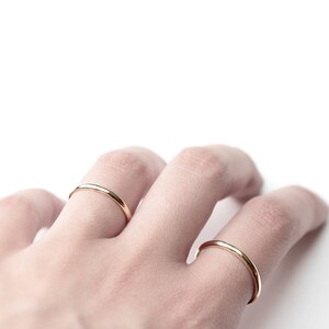 Essential gold half round band ring classic yellow gold ring wedding band ring image 4