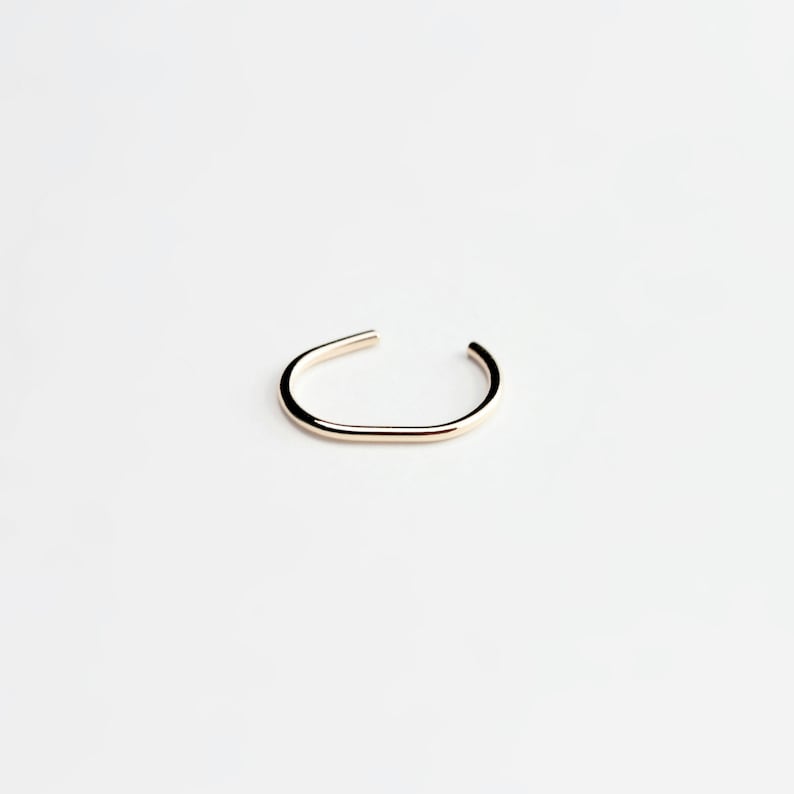 Essential gold ear cuff minimalist yellow gold ear cuff earring image 1