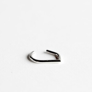 Thorn silver ear cuff minimalist pointy sterling silver ear cuff earring image 2