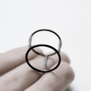 Personal armor 02 - oxidized silver ring - minimalist oxidized sterling silver ring