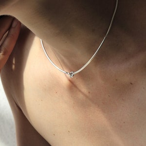 BOLD Hook & Eye silver necklace handmade sterling silver snake chain necklace image 5