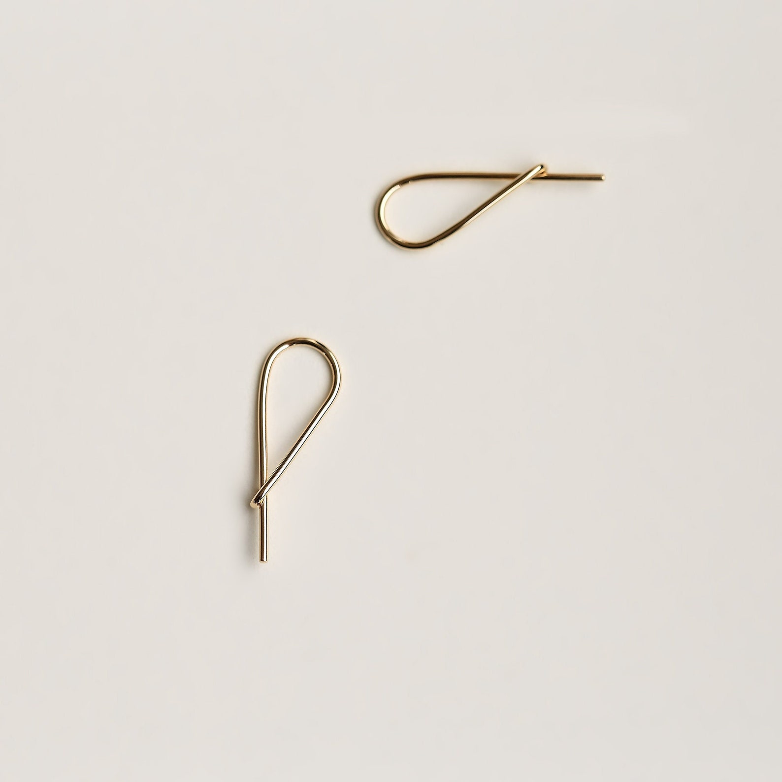 Small Safety Pin Earrings Gold Hoop Like Earring Yellow Etsy