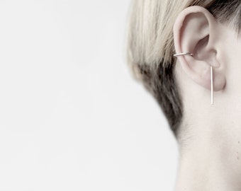 Thorn - silver ear cuff - minimalist pointy sterling silver ear cuff earring