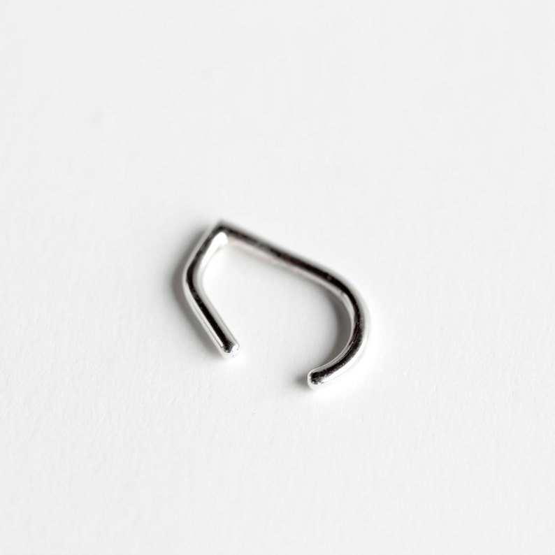 Thorn silver ear cuff minimalist pointy sterling silver ear cuff earring image 4