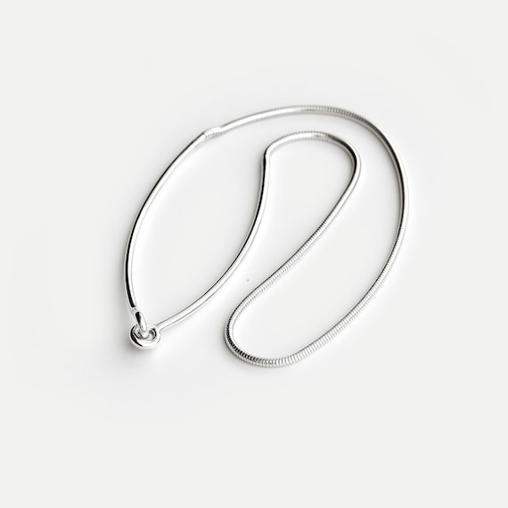 BOLD - Hook & Eye Silver Necklace - Handmade Sterling Silver