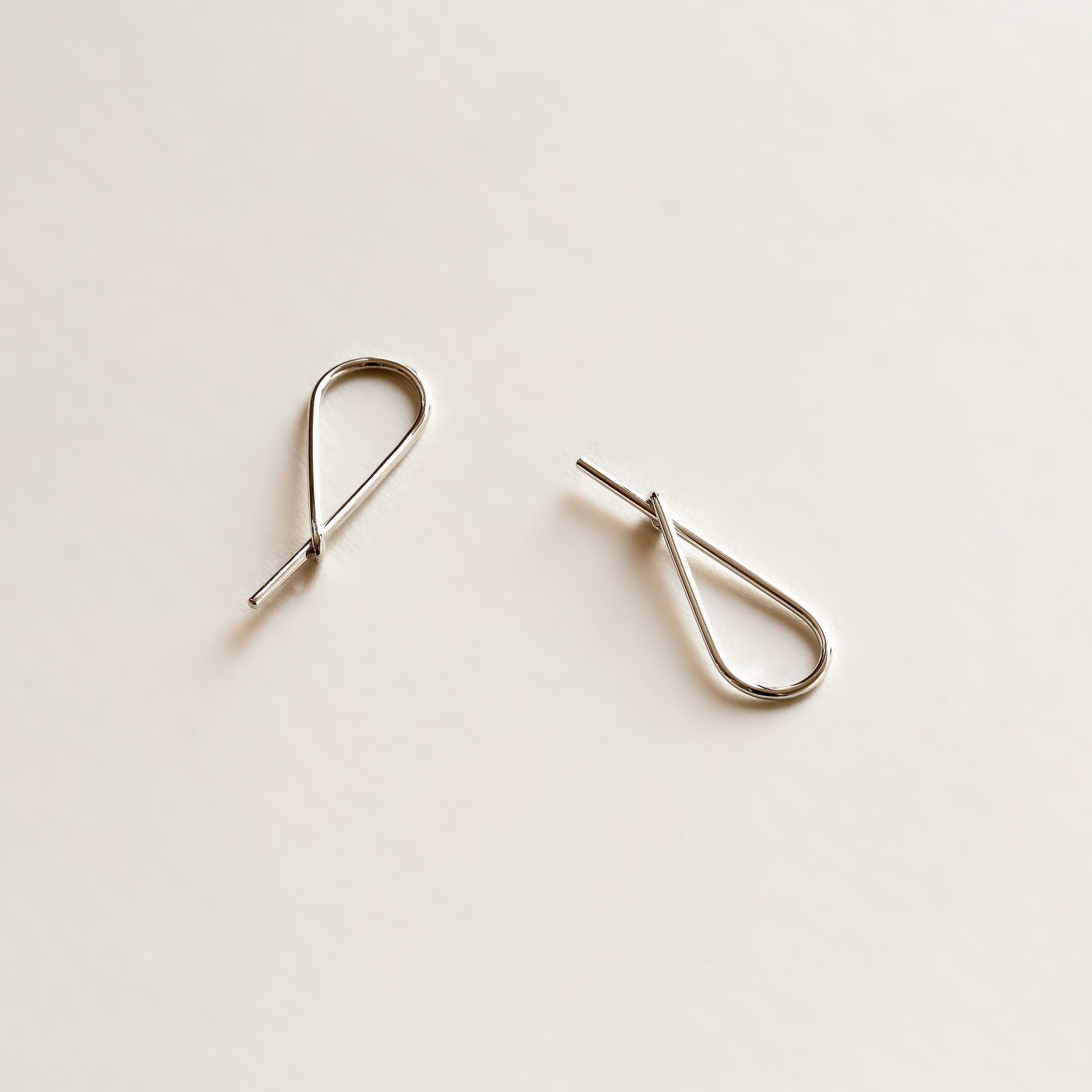 Medium Safety Pin Earrings Silver Hoop Like Earring Etsy