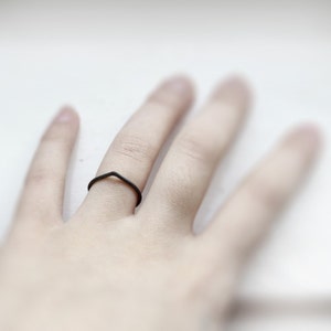 Thorn oxidized silver ring minimalist oxidized sterling silver pointy ring minimalist wedding band image 5