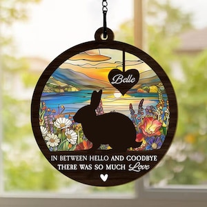 Rabbit Memorial Gift, Rainbow Bridge, Pet Sympathy Gift, Pet Loss Gift, Bunny Loss, Pet Memorial Gift, Rabbit Lover Gift, Bunny Decoration