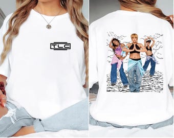 Camiseta, sudadera y sudadera con capucha vintage de la banda TLC.