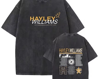 Camiseta unisex lavada con estampado de Hayley Williams y sudadera con capucha.