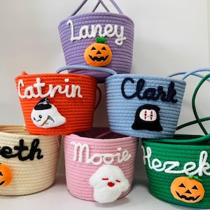 Trick or Treat Bag, Halloween Trick or Treat Basket, Trick or Treat Bucket, Halloween Candy Basket, Halloween Candy Bag, Halloween Tote