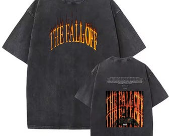Camiseta unisex lavada con estampado The Fall Off y sudadera con capucha.