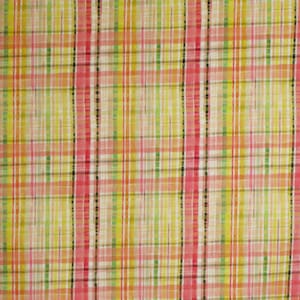 Cheerful Yellow and Melon Printed Fall Plaid Digital Print Pure Cotton Fabric from Dear Stella--By the Yard