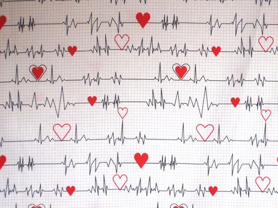 Heartbeat Baumwollstoff Ekg Clever EKG Heart Beat Calling All