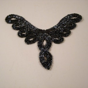Gunmetal Beaded Rhinestone Applique main image 0