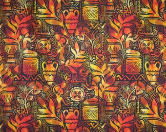 Beautiful Dreaming of Africa in Rust Print Pure Cotton Fabric from Michael Miller--By the Yard
