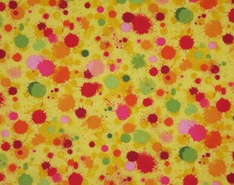 Colorful Splatter Pint Print Pure Cotton Fabric--By the Yard