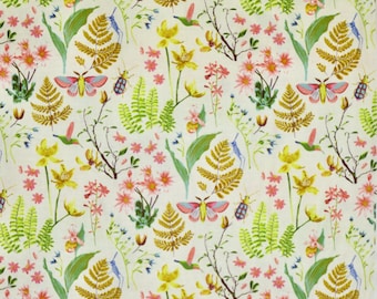 Stunning ANEW Renewal Botanical Print on Cream Pure Cotton Print Fabric from Windham--By the Yard