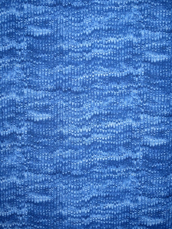 Remnantcobalt Blue Muted Marbelized Print Pure Cotton Fabric Etsy