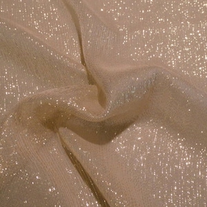 Emerald Green With Gold Metallic Silk Chiffon Fabric--by the