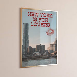 New York Is For Lovers Print: Romantic NYC Wall Art (Digital Download)