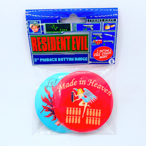 Claire Redfield Jacket Pinback Buttons: Resident Evil 2 & Code Veronica - 2 Pack With Stickers