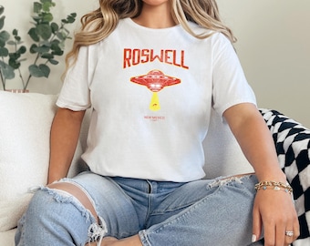 Retro Roswell UFO T-Shirt | Soft Tee for Alien Lovers | Unique Unisex Graphic Tee