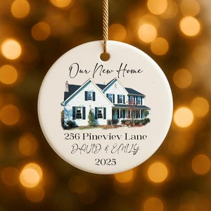 Custom New Home Photo Ornament, Personalized House Address Ornament, Custom New Home Ornament, Housewarming Gift, Couples Home Ornament