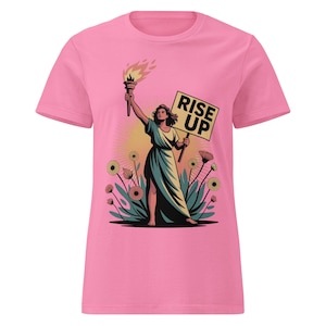 Statue of Liberty Resist Shirt – Resistance Art Print – Rise Up Protest Design – Resist Signs T-shirt – Resist Flag Poster.