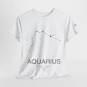 Verseau - T-shirt minimaliste Verseau - Unique et visionnaire