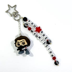 New! superhero keychains,Marvel keychains,Marvel inspired keychain,iconic quotes keychains,bucky keychains,loki keychains, gifts for him,