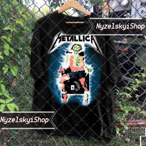 Metallica Preowned Medium Band T-shirt Vintage Style Metallica Shirt Cropped Metallica Band Shirt