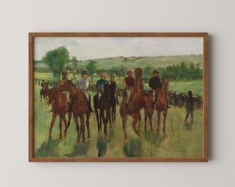 Die Reiter | Impressionistische Pferderennen Kunst | Vintage Reiter Druck | Digitaler Download