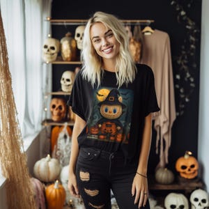 Halloween T-Shirt Designs Bundle | Spooky Ghosts, Pumpkins & Cats (PNG, SVG Digital Downloads)