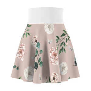 Floral Women&#39;s Skater Skirt, Spring Outfit, Garden Party Attire, Women&#39;s Fashion, Casual Wear, Dressy Skirt