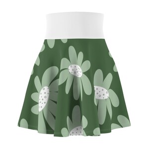 Floral Print Women&#39;s Skater Skirt, Spring Outfit, Casual Wear, Cute Summer Skirt, Gifts for Her, Festival Fashion