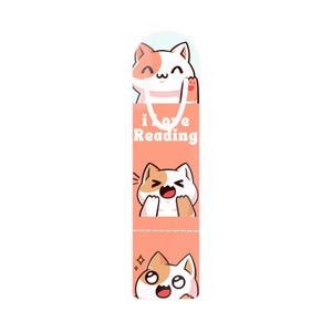 Cute Cat Bookmark - I Love Reading, Perfect Gift for Book Lovers, Reading Accessories, Cat Lover Gift, Unique Literacy Gifts