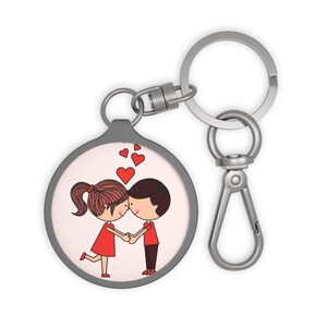 Keyring Tag, Love keychain, Heart keyring, Romantic key tag, Valentine&#39;s Day gift, Couples keychain