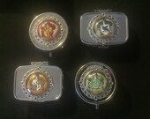 HP Houses of Wizardry Metal Pill Box Travel Silver Medicine Organizer Container.