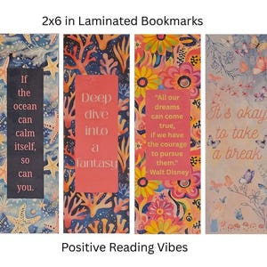 Positive Motivational Bookmarks 2inx6in