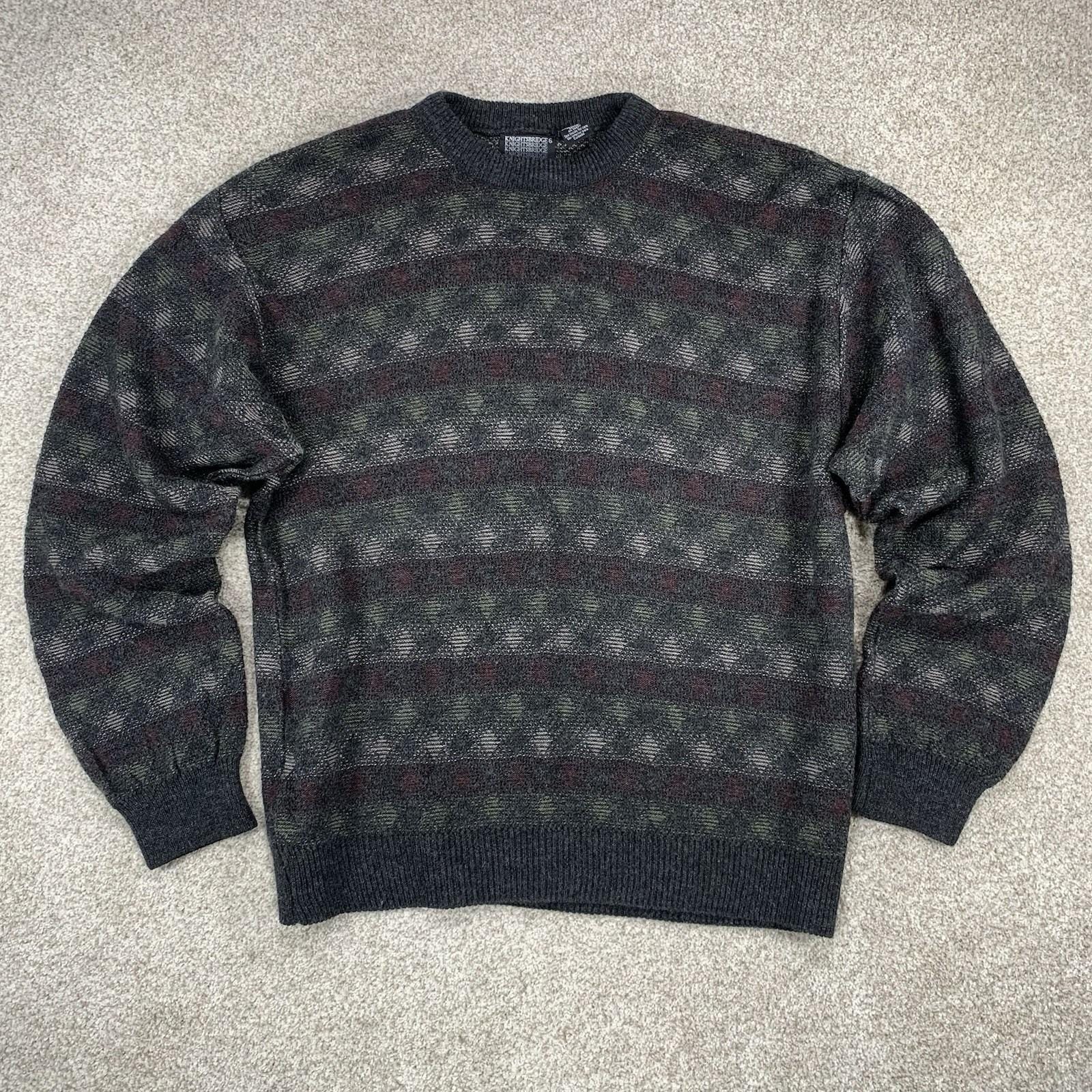 VTG 90s Coogi Pullover Sweater XL Knightsbridge Geometric Grunge