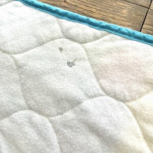 Rare 90s Disney Little Mermaid Quilted Crib Baby Blanket Ariel Flounder Vintage image 4