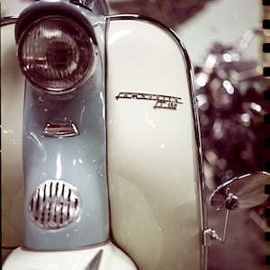 10x10 print of a vintage Lambretta Scooter